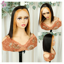 FH straight lace frontal 1B&30 bob wig human hair wig