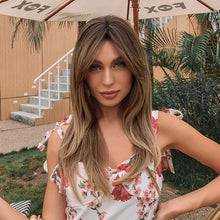 no19 ✨2PCS 50% OFF✨ FH P14224 middle part blonde color synthetic wig