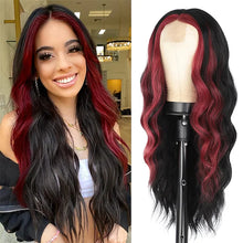Load image into Gallery viewer, FH P14123 new arrival black and red long wavy synthetic wig