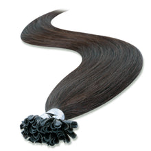 Load image into Gallery viewer, FH factory price dark drown human hair u tip hair extensions