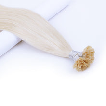 FH wholesale platinum blonde human hair u tip hair extensions