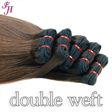 FH double weft 100% human hair weaving raw virgin hair bundle