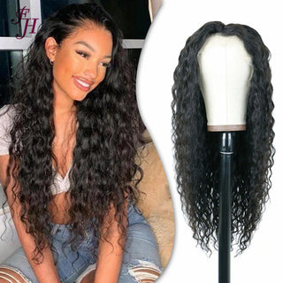 FH wholesale lace frontal wig water wave 13x4 lace front human hair wig