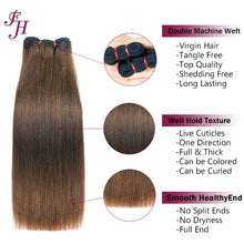 FH double weft 100% human hair weaving raw virgin hair bundle
